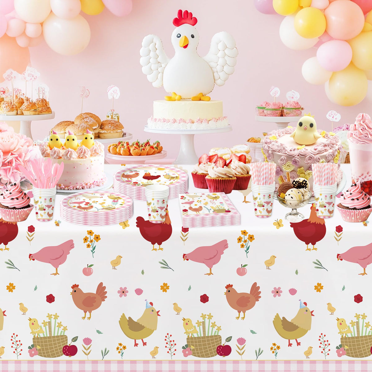 Suhelkit chicken paper straws enrich party ambiance with easy cleanup.