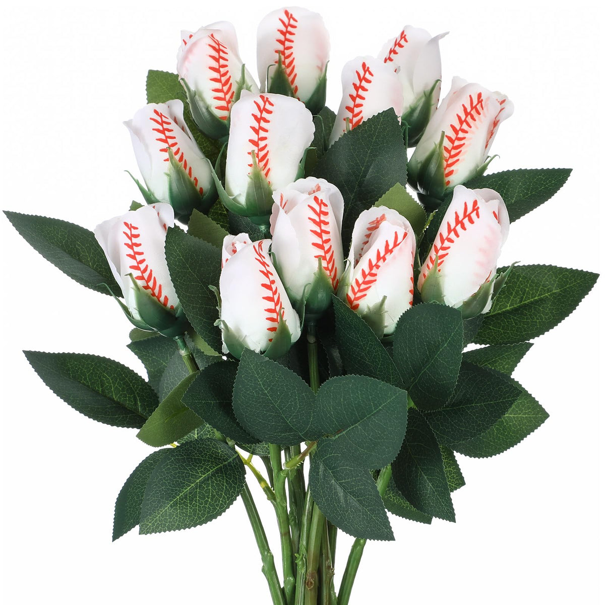 Suhine baseball rose 12pcs pack for table centerpieces and gifts