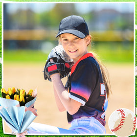 Suhine softball rose bouquet gift set, ideal for graduations and team celebrations.