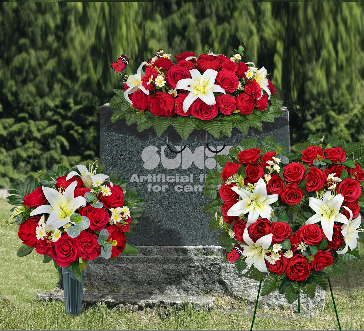 Suhookoo home decor memorial wreath fits any room gracefully