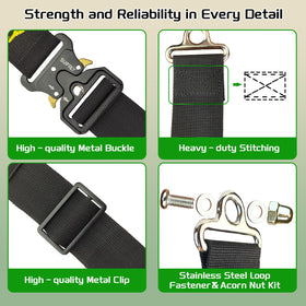 suifaly adjustable-length-straps showing fit on varied bin sizes.
