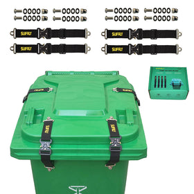 suifaly bear-proof-lock on outdoor trash can maintains wildlife protection.