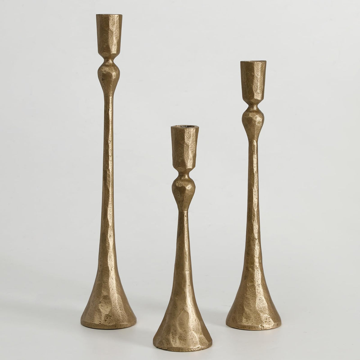 SUJUN antique brass candlesticks offer durable elegance