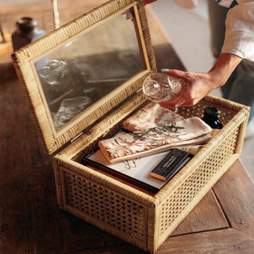 SUJUN display box on table enhances living room decor.