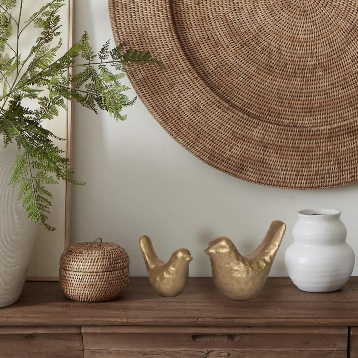 SUJUN brass bird decor suited for bathroom, bedroom, or living room display.