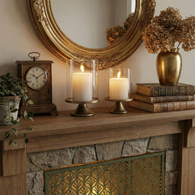 SUJUN dining table centerpiece adds warm, inviting light.