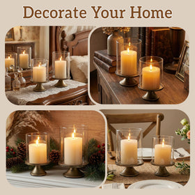 SUJUN large hurricane holder delivers dramatic room-centered glow.
