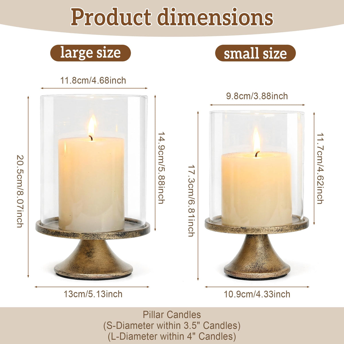 SUJUN small hurricane holder showcases compact, versatile design.