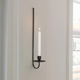 SUJUN iron wall candle holder in living room setting creates ambient lighting.