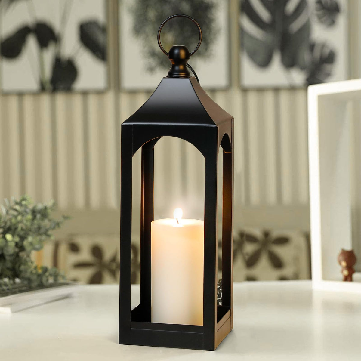 Sujun lantern decor table-centerpiece adds cozy focal point indoors