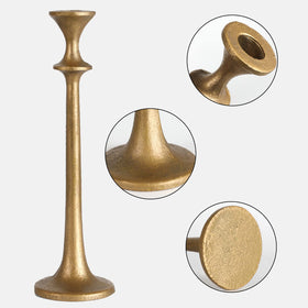 SUJUN candle holders feature rustic texture and a warm antique glow.