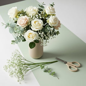 Sukh Babys Breath arch decoration white for wedding backdrops.