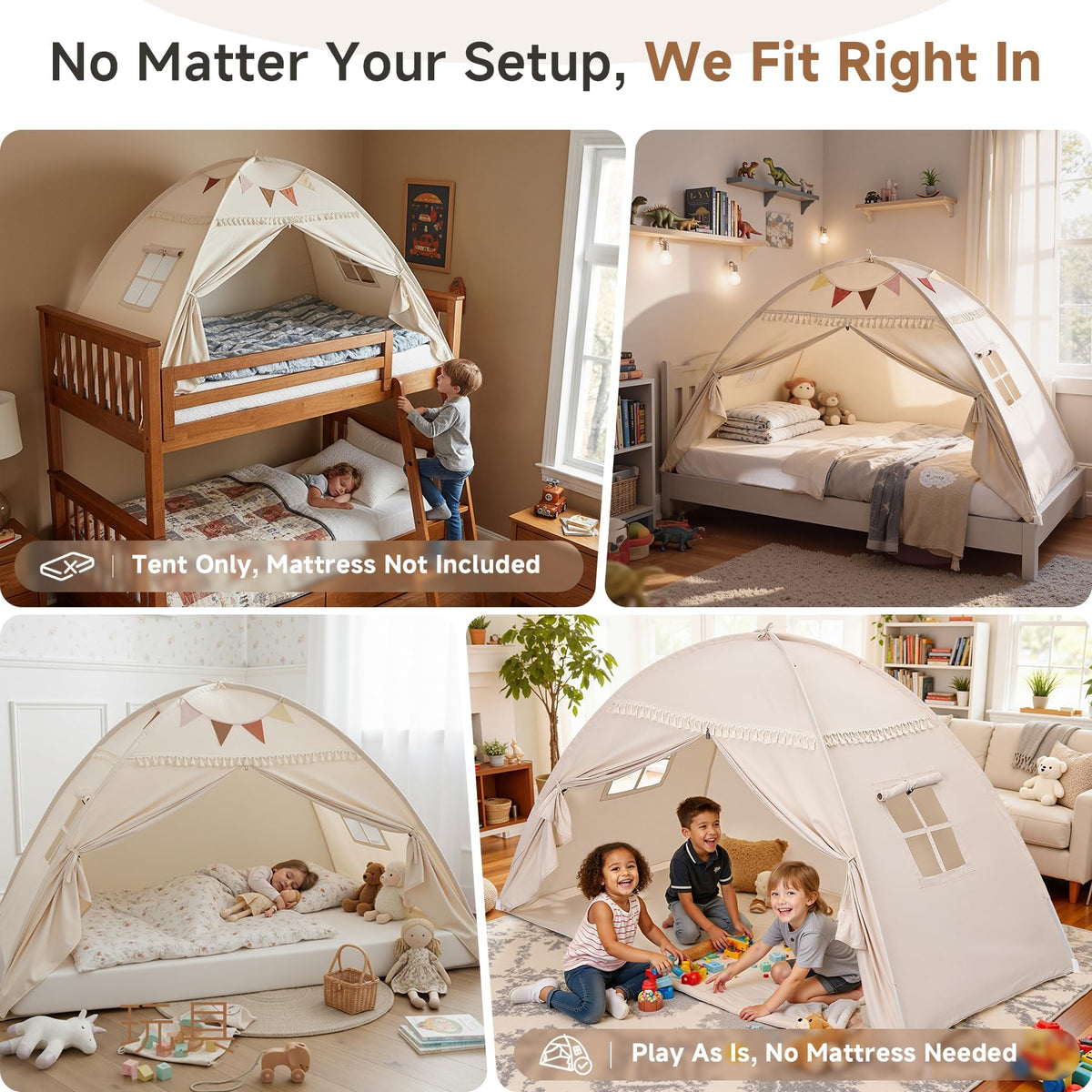 Sumbababy twin bed tent private-space design supporting independent bedtime routines
