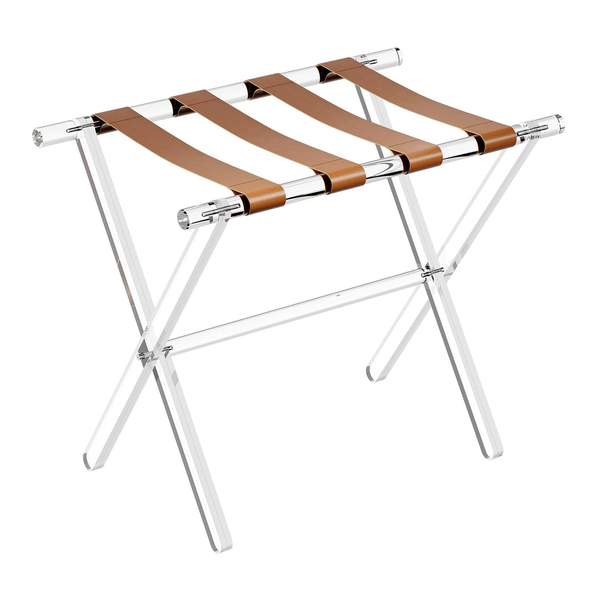 Sumerflos acrylic luggage rack foldable, ideal for compact guest room setups.