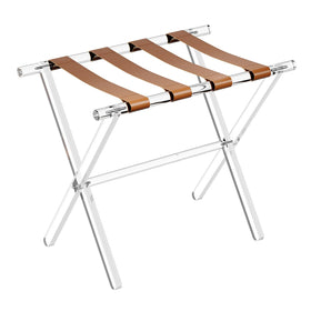 Sumerflos acrylic luggage rack foldable, ideal for compact guest room setups.