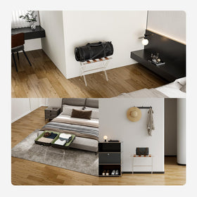 Sumerflos foldable rack fits closets and under furniture for storage.