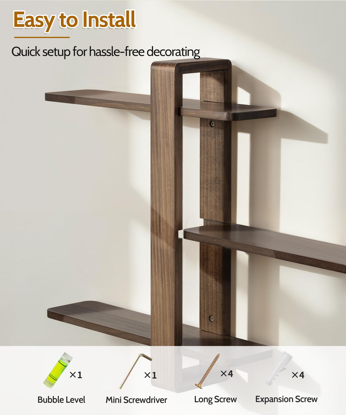 SUMGAR easy-installation includes screws and anchors for quick setup