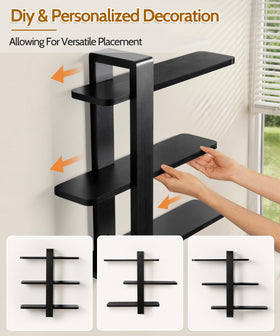 SUMGAR 20-inch wall shelves provide versatile display for photos, plants, and books