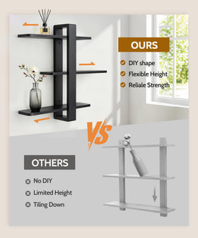 SUMGAR Three-tier configuration creates stylish, space-saving storage for living rooms
