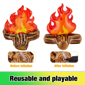 Sumind bonfire inflatable with vivid colors for events.