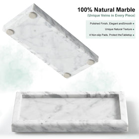 Sumlus small marble tray desk setup displaying rings and accessories in style.