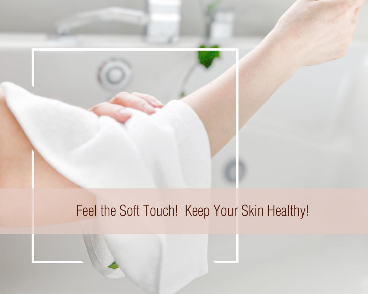 SUMMERMIA 13-inch-square washcloth in use for face and body care.