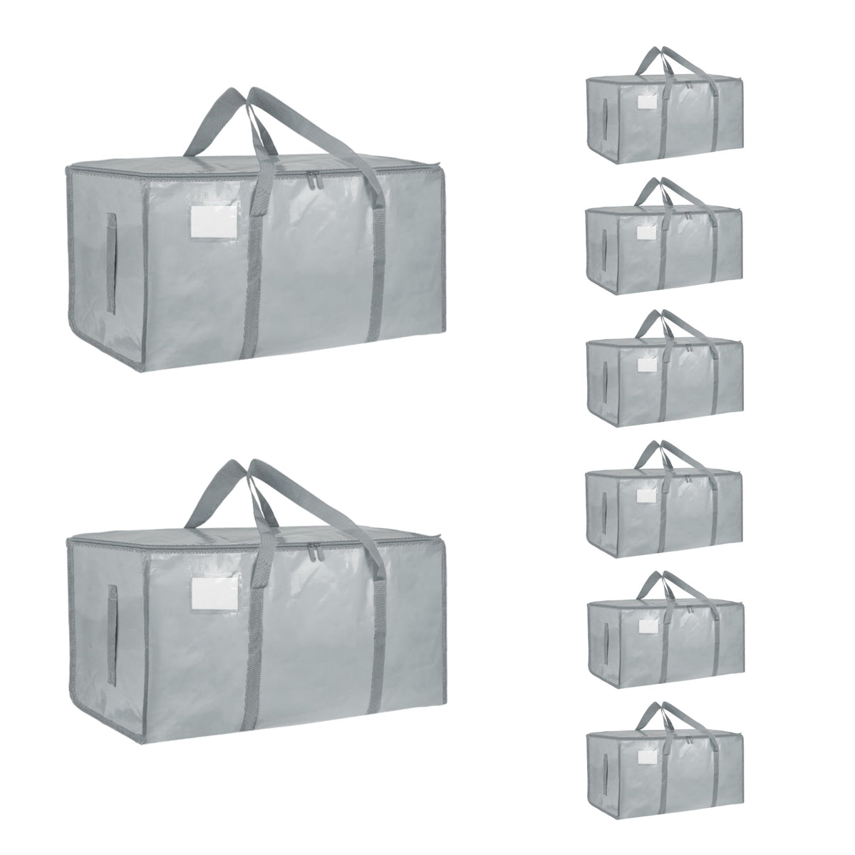 SummitFlare 8-pack moving bags at full capacity for dorm relocation and storage