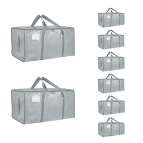 SummitFlare 8-pack moving bags at full capacity for dorm relocation and storage
