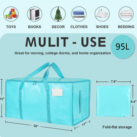 SummitFlare 95L jumbo bag offers roomy space for bedding and winter coats.