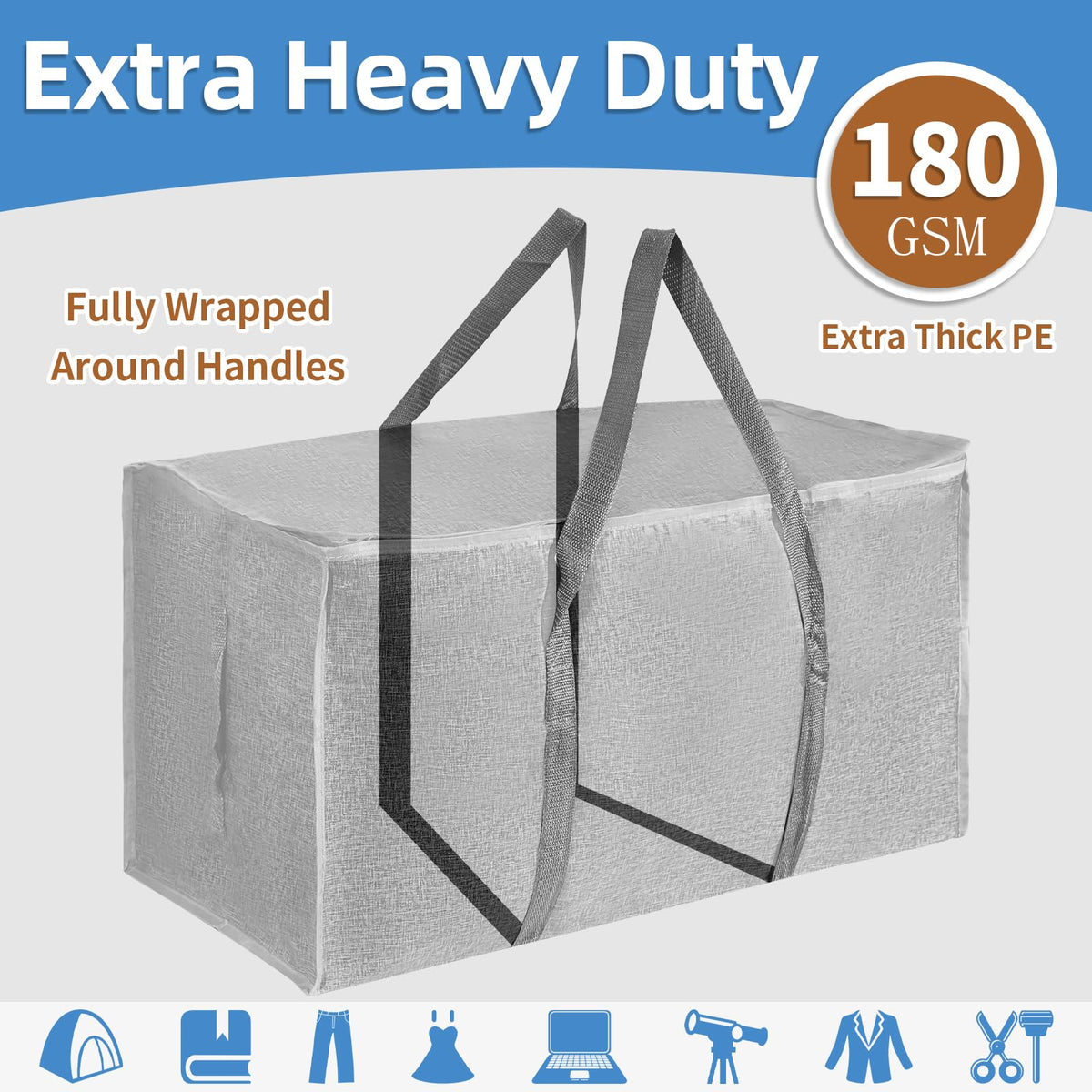 Folded-flat SummitFlare bag ready for compact dorm storage.