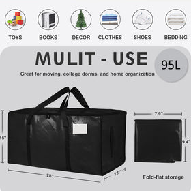 SummitFlare 95L bag with handles, easy lifting of dorm essentials.