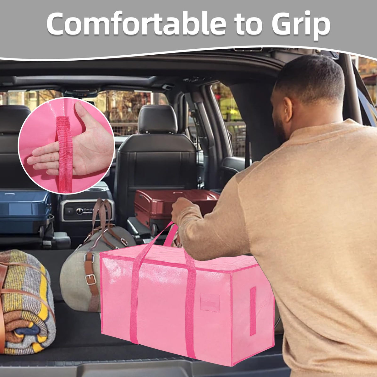 SummitFlare pink bags feature anti-puncture diamond stitching.