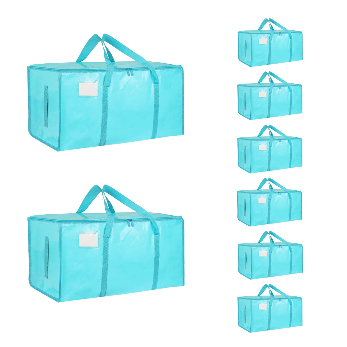 SummitFlare lake-blue 8-pack moving bags for dorm storage and clutter-free packing.