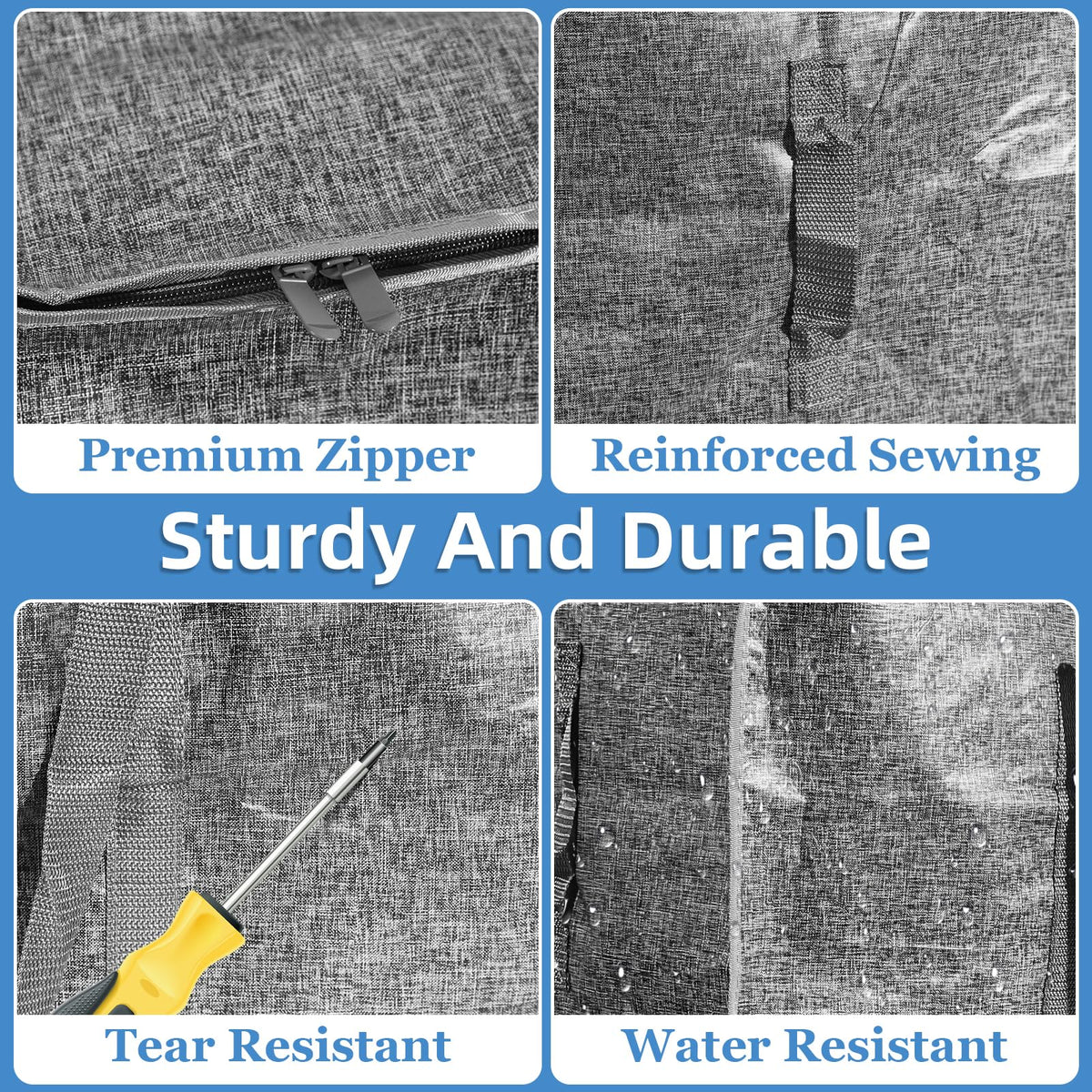 MoistureLock waterproof coating protects belongings during rain and spills.