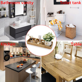 Sumnacon bathroom tray end table vanity keeps items neat on any surface.