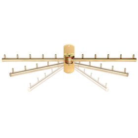 Gold finish adds sleek decor while providing sturdy storage in laundry rooms.