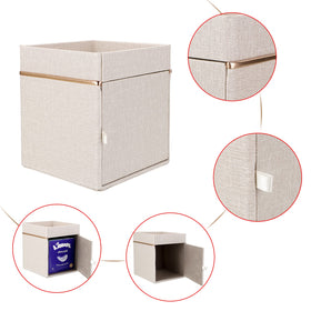 Sumnacon tissue box cover used as elegant wedding centerpiece.
