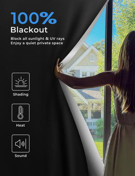 Sumobaby blackout curtains with heat-resistant tapes stay securely in place.