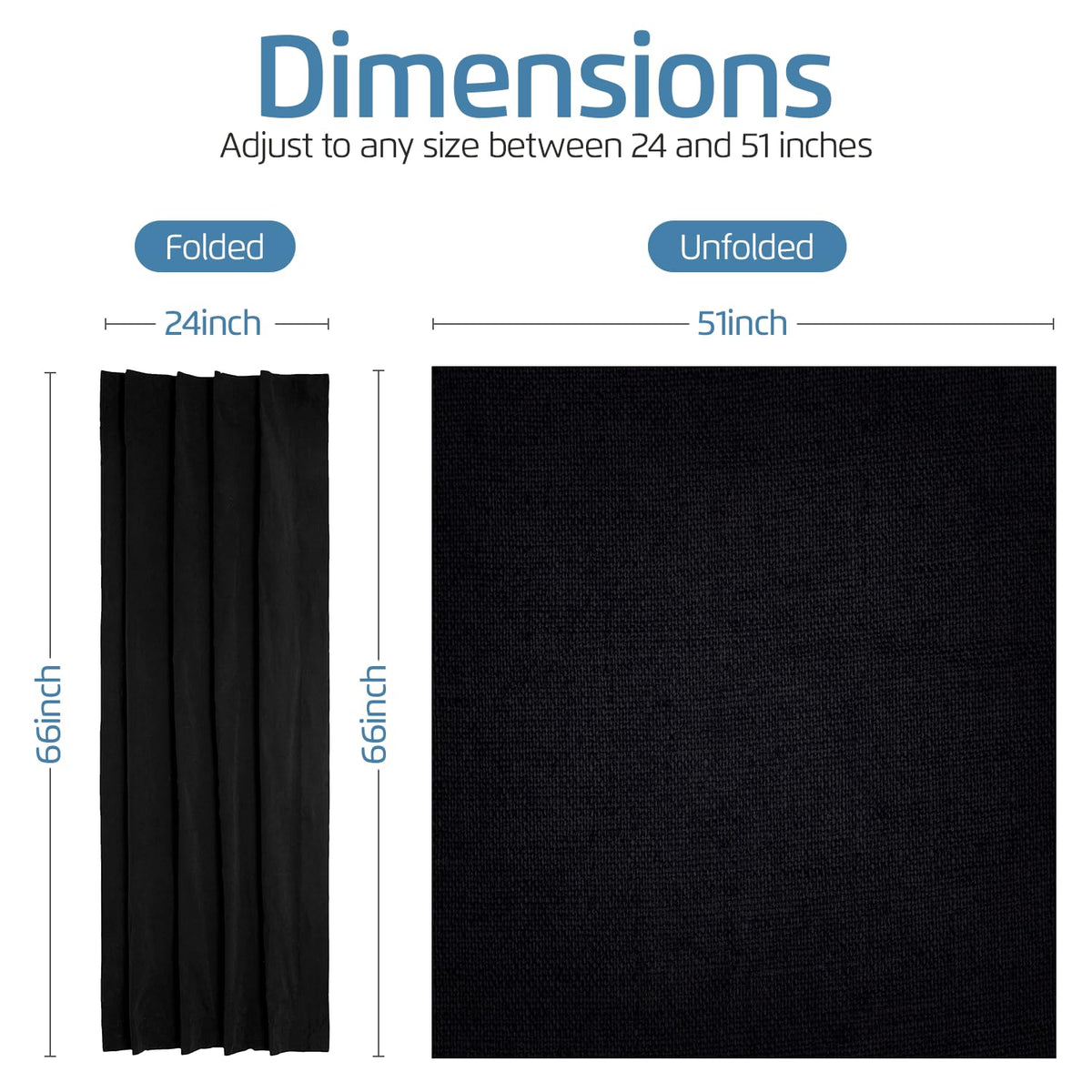 SUN AWAY adjustable top fasteners create a pleated, customized fit.