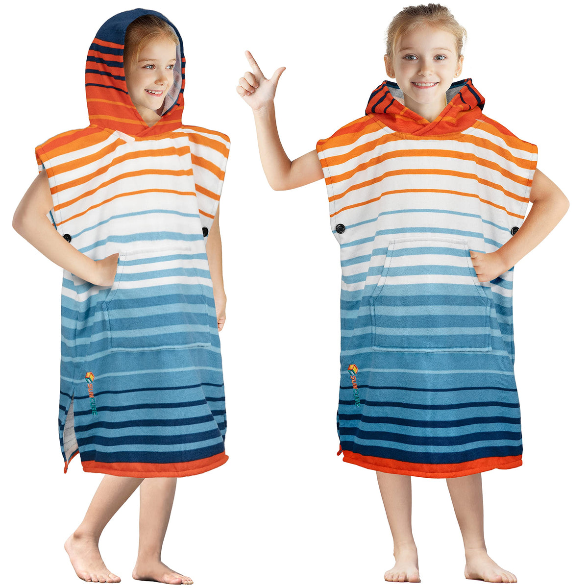 SUN CUBE kids changing robe surf poncho drying quickly after swimming