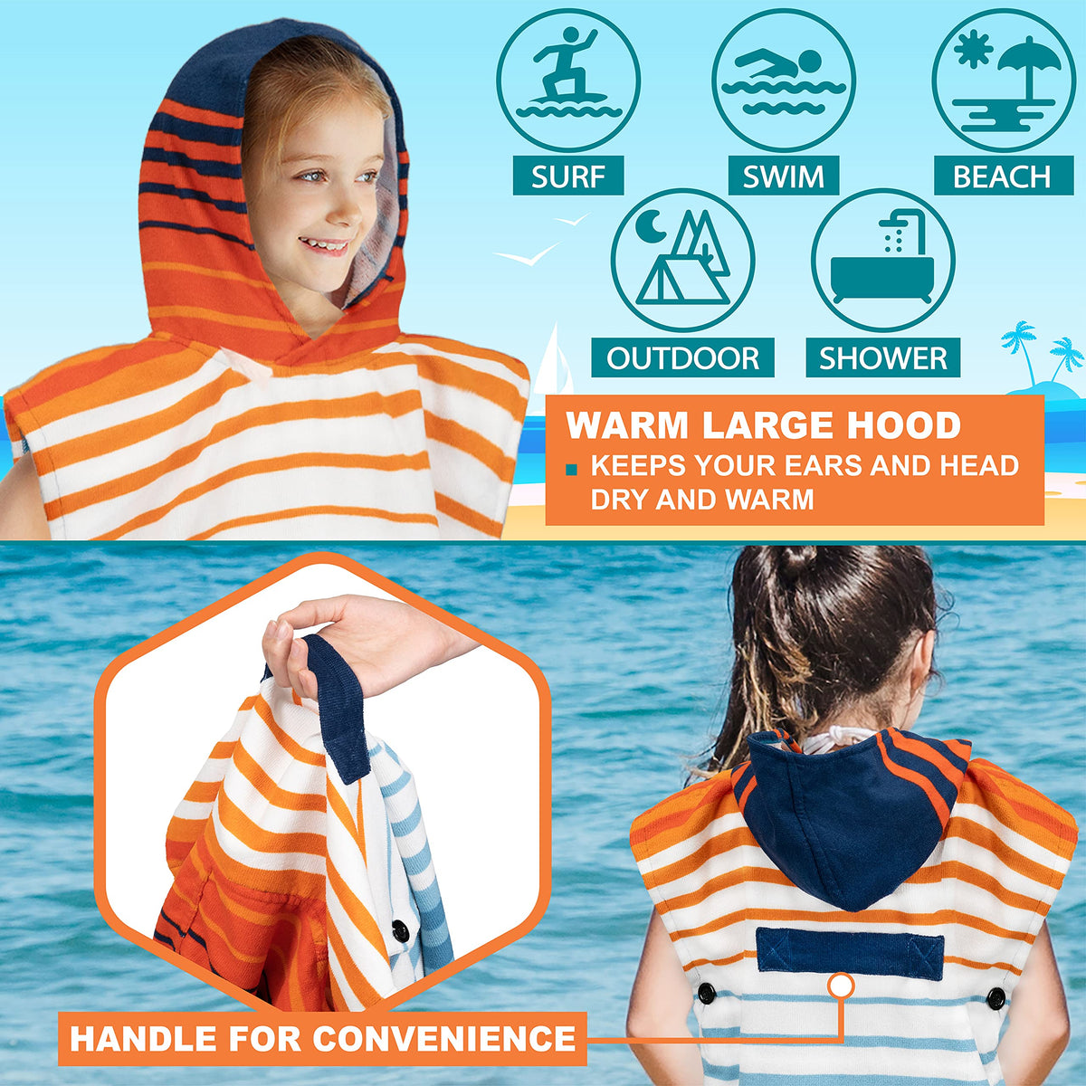 SUN CUBE kids wide armholes enabling easy changing