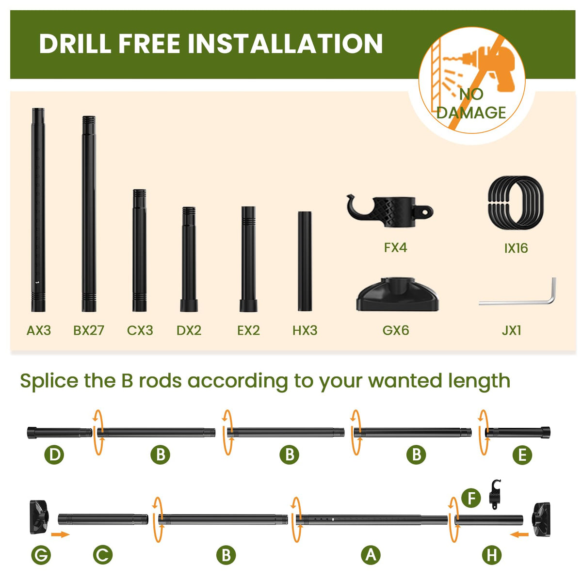 SUNALLY easy-install, tool-free removal for quick setup and storage.