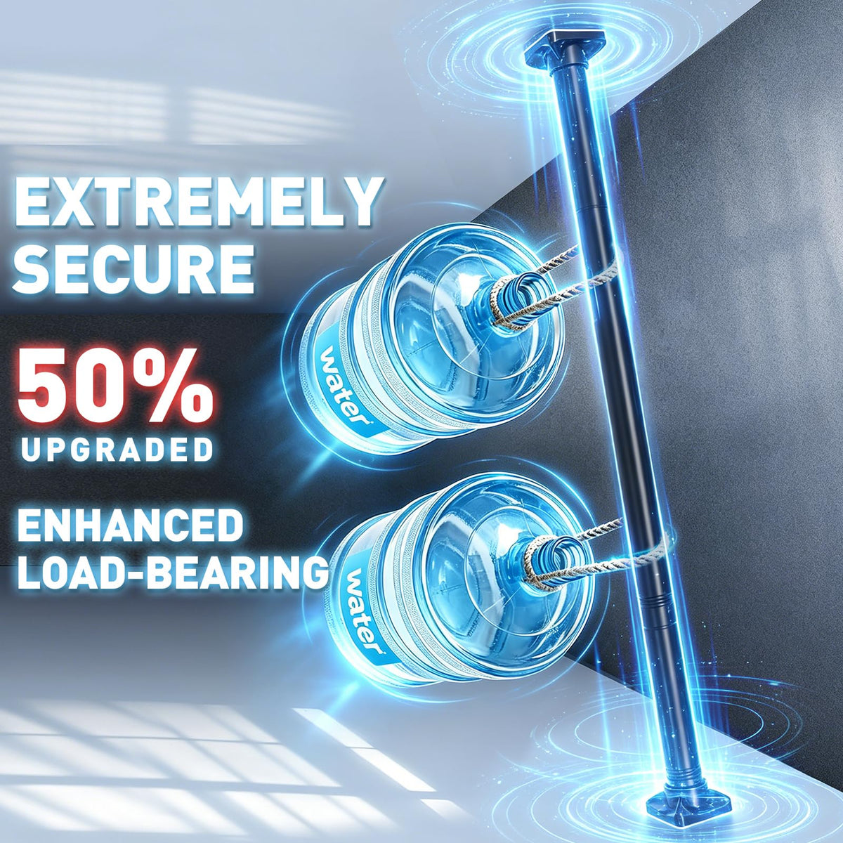 SUNALLY Room Divider width-adjustable bar fits varied spaces with stability