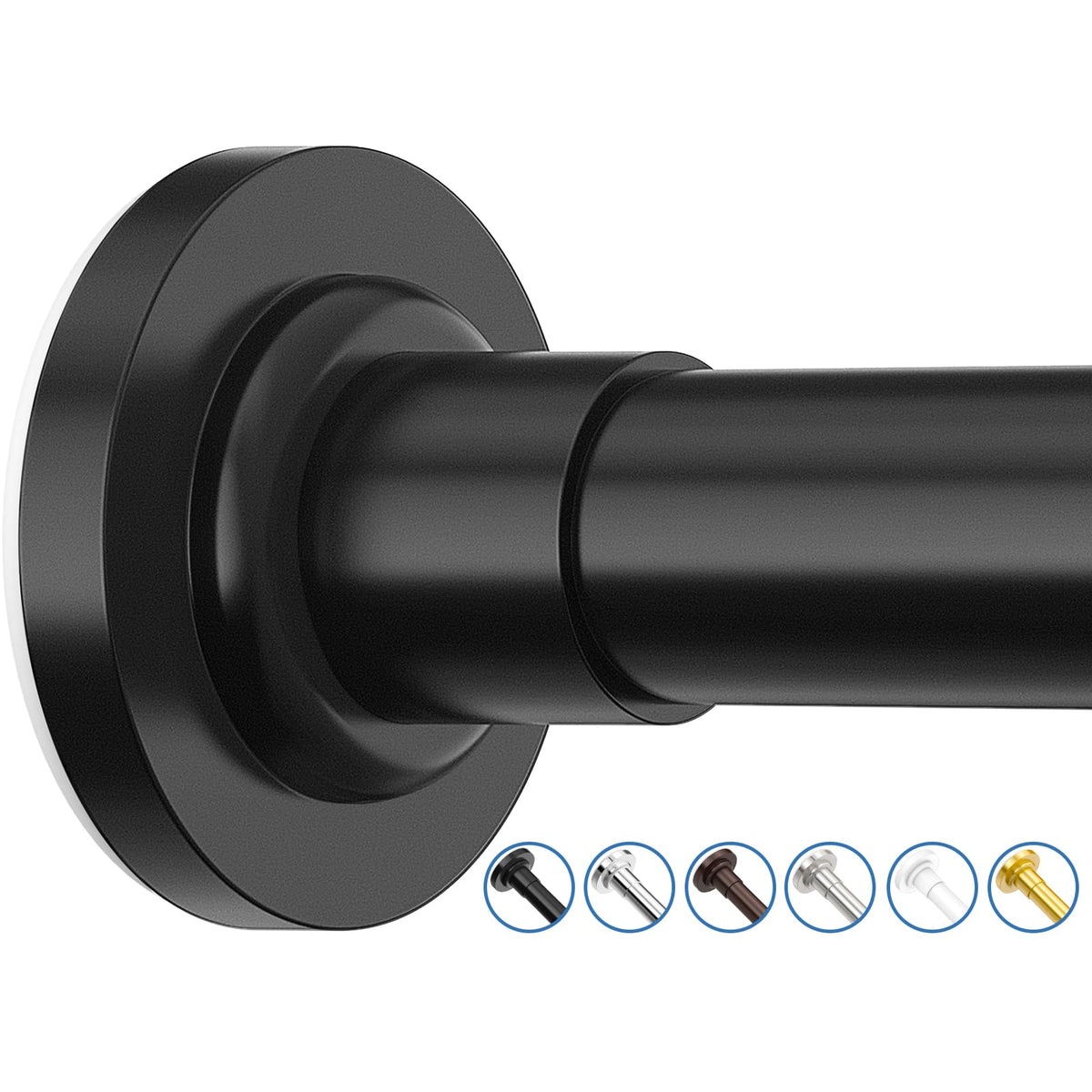 SUNALLY adjustable shower rod extends to 75 inches for a precise fit