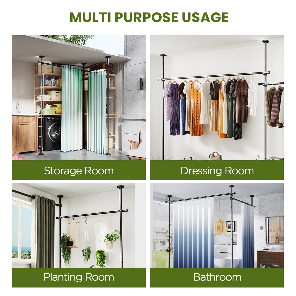 SUNALLY versatile two-configuration divider for open or corner spaces.