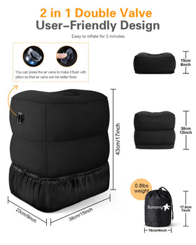 Sunany compact foot rest stored in bag for travel