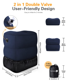 Sunany foot rest pillow on desk demonstrates office and home use.