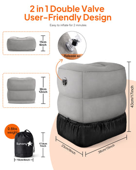 Sunany adjustable-height foot rest offers customizable comfort.