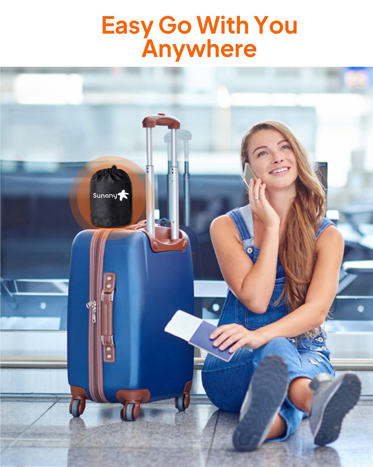 Sunany travel setup shows a complete kit for on-the-go comfort.