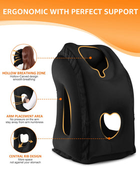 Sunany neck pillow with included earplugs helps quieter trips
